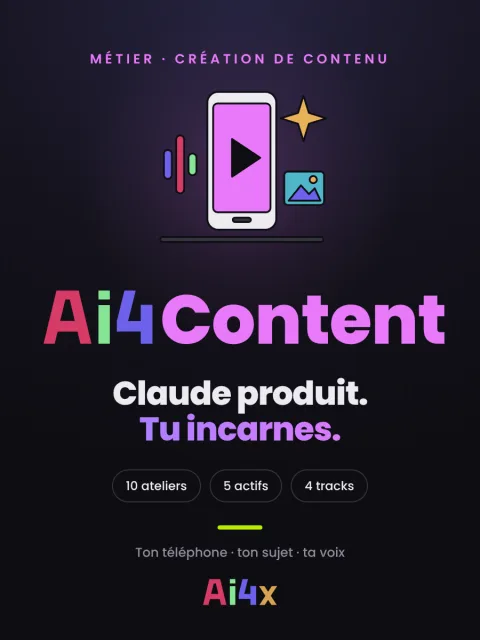 Ai4Content — Claude produit. Vous incarnez.