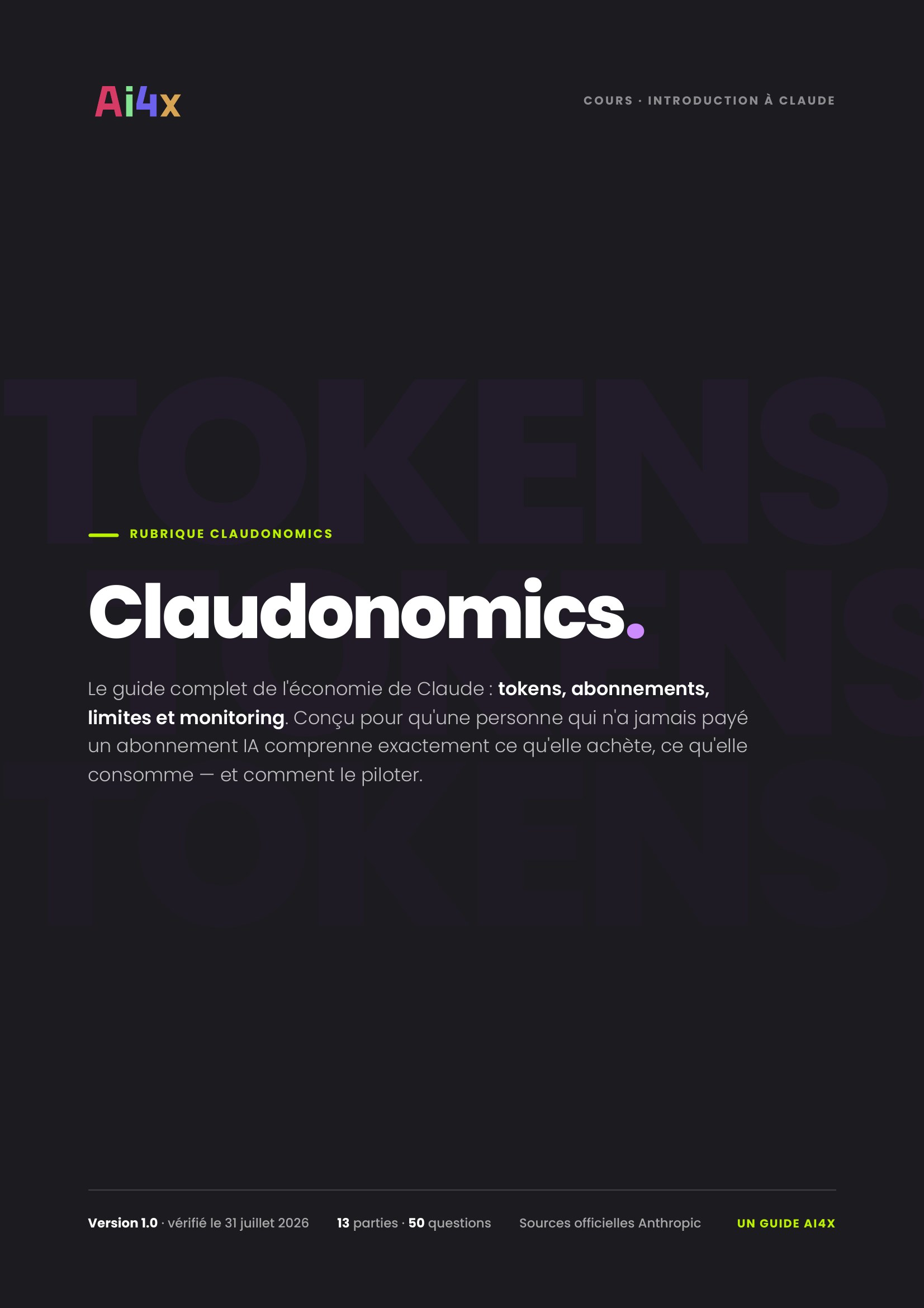 Couverture — Claudonomics, le guide complet de l'économie de Claude